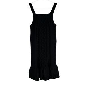 Gymboree Girls Cable Knit Sweater Dress Black 7 Sleeveless New